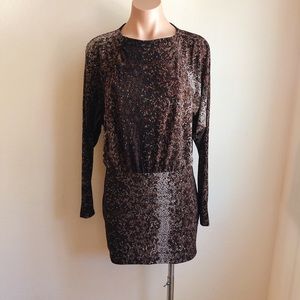 H&M abstract print knit mini dress